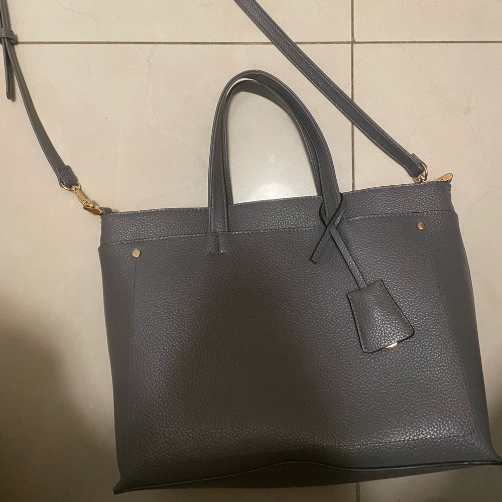 A NEW DAY — GREY TOTE PURSE